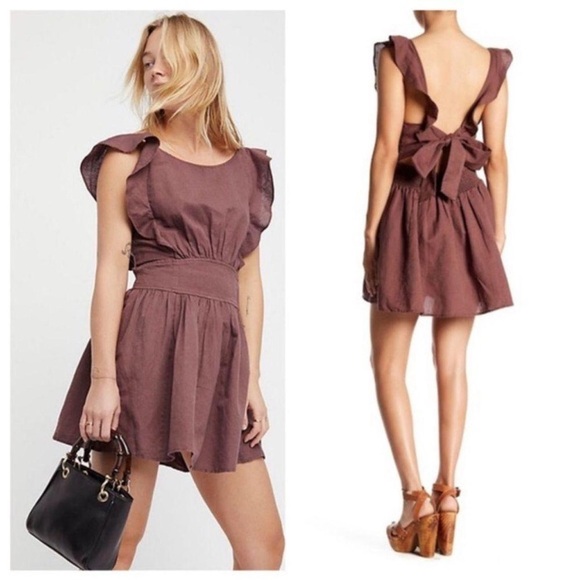 FREE PEOPLE ERIN MINI RUFFLE DRESS - Picture 9 of 11
